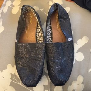 Black and Sparkly TOMS